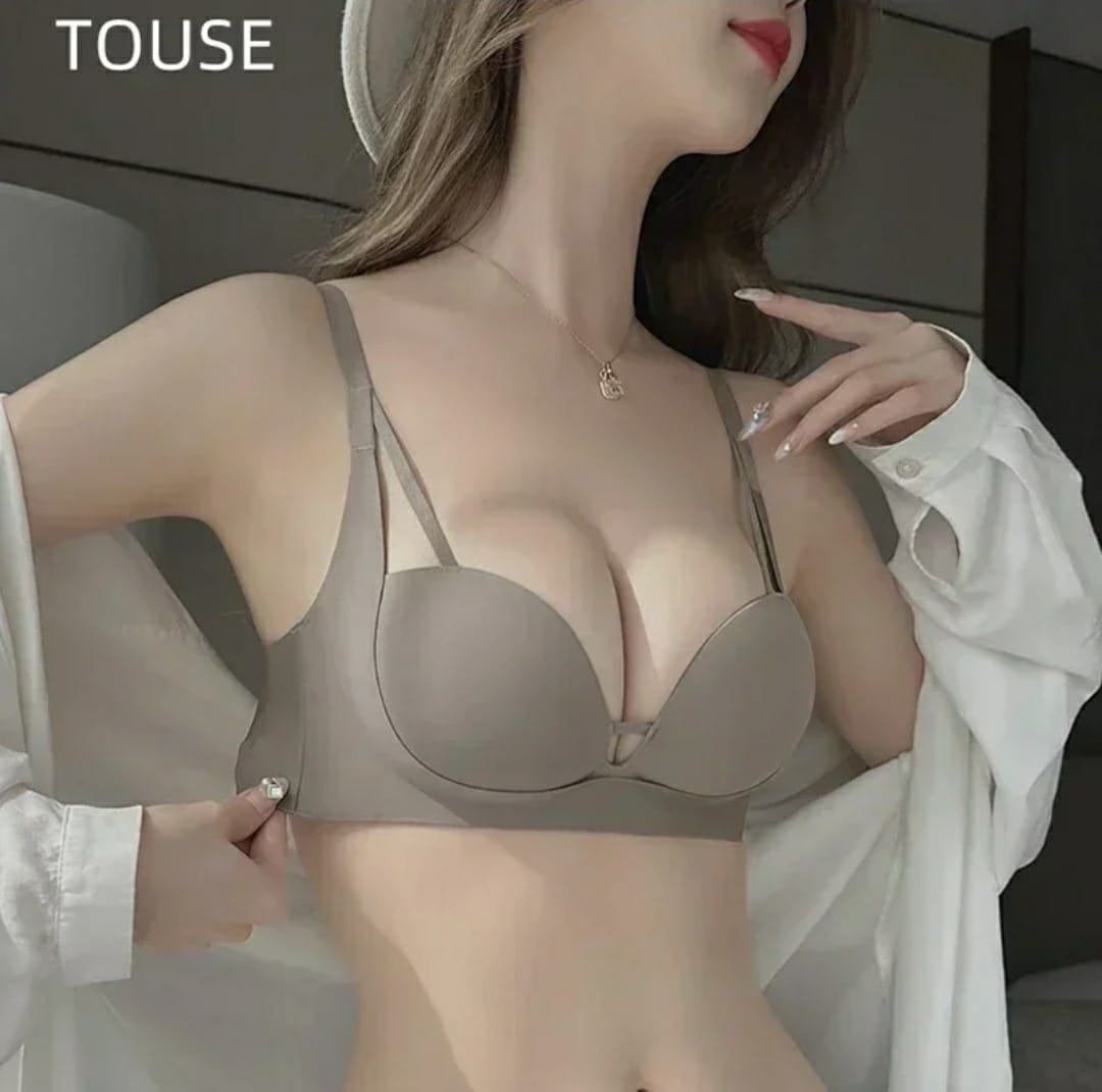 Half Cup Nonwire For Women With Small And Flat Breasts, Push-up And Enlargement, Secondary Breasts, Anti-sagging, Glossy Bra