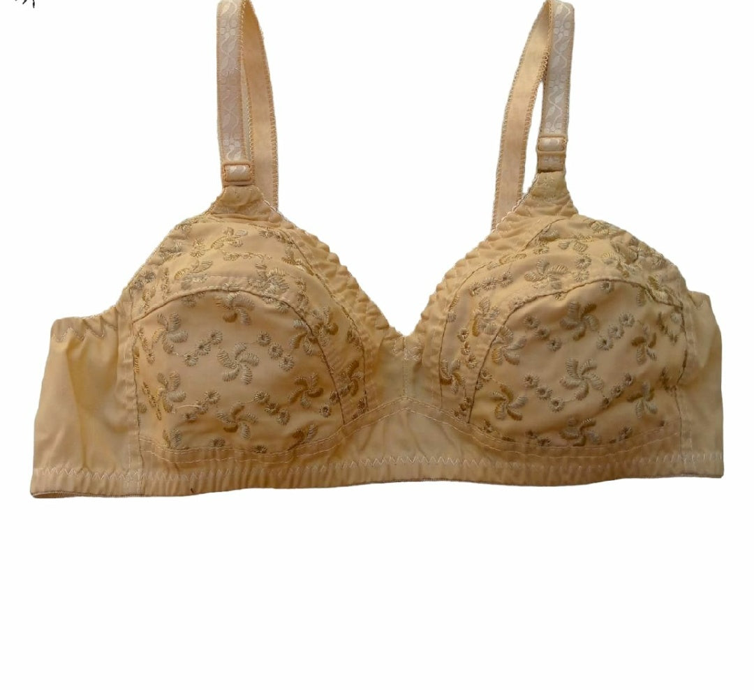 Pack Of 3 Stretchable Imported Floral Cotton Bra With Different Colour Selection