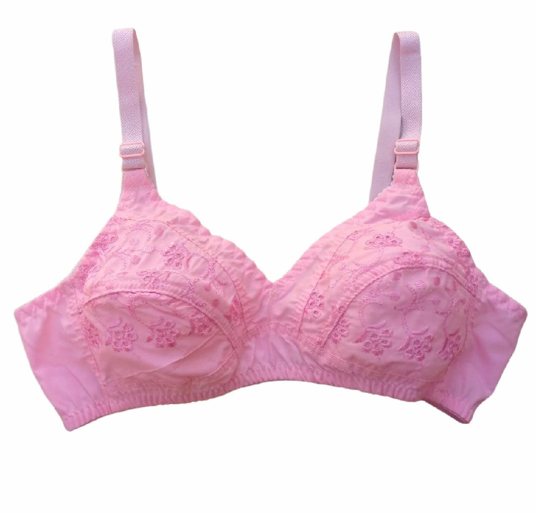 Pack Of 3 Stretchable Imported Floral Cotton Bra With Different Colour Selection