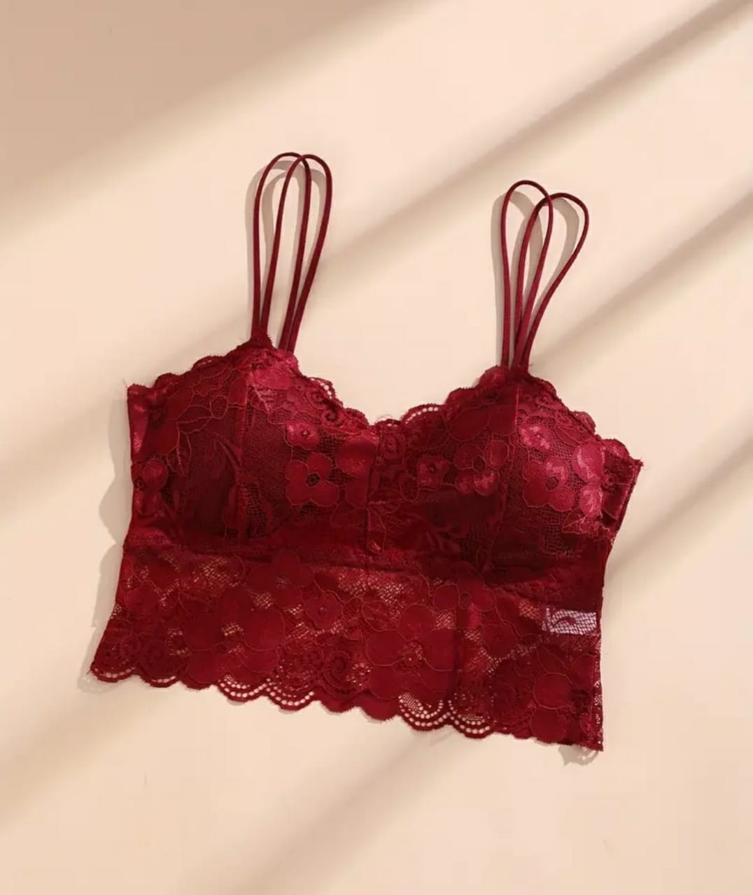 Pack of 3 Floral Lace Wireless Elegant Comfy Push Up Bra