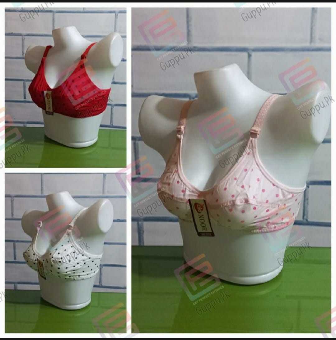 PACK OF 2 STRETCHABLE COTTON DOUBLE LAYERED NON WIRED PRINTED BRA