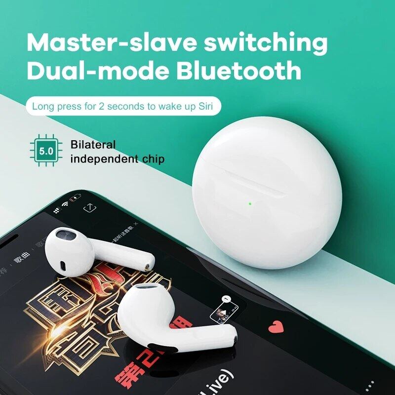 True Wireless Airpods Bluetooth Earphone Touch Control with Mic Waterproof TWS Stereo Headphone Headset Sport